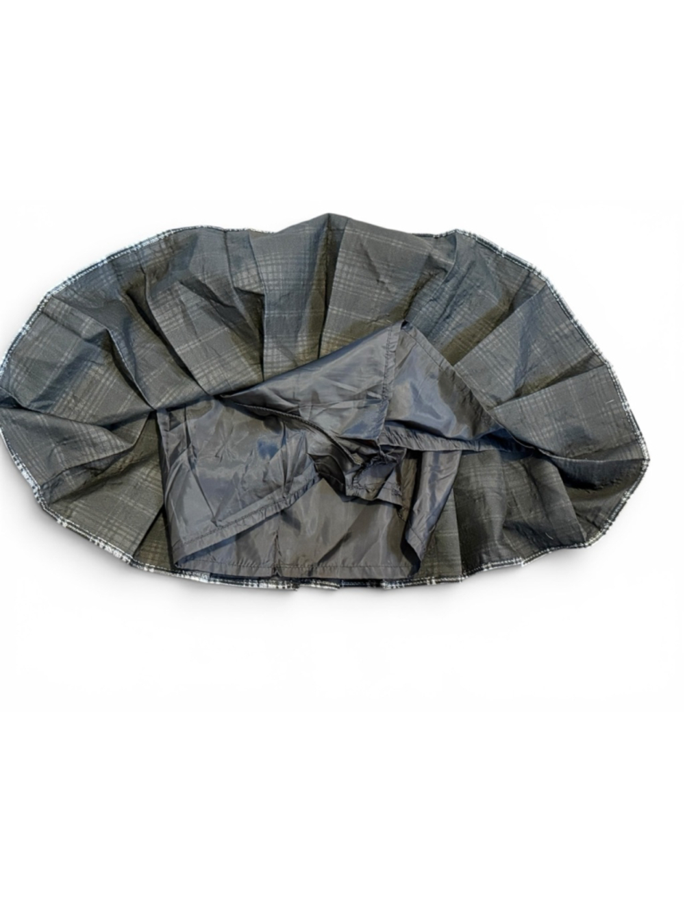 Cider Women’s Plaid Pleated Mini Skirt Black White Size M Preppy Schoolgirl - Picture 5 of 8